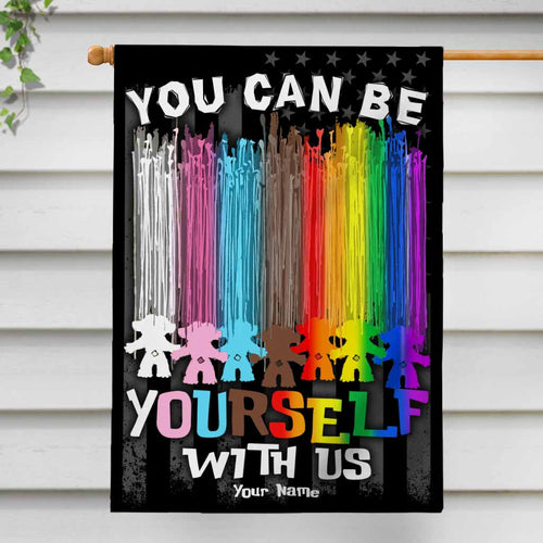 Personalized LGBT Support House Flag - Unique Gift for Garden or Decor