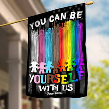 Load image into Gallery viewer, Personalized LGBT Support House Flag - Unique Gift for Garden or Decor
