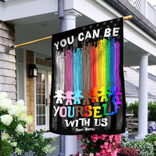 Load image into Gallery viewer, Personalized LGBT Support House Flag - Unique Gift for Garden or Decor
