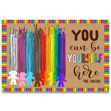 Load image into Gallery viewer, Personalized LGBT Support Doormat with Custom Name for Home
