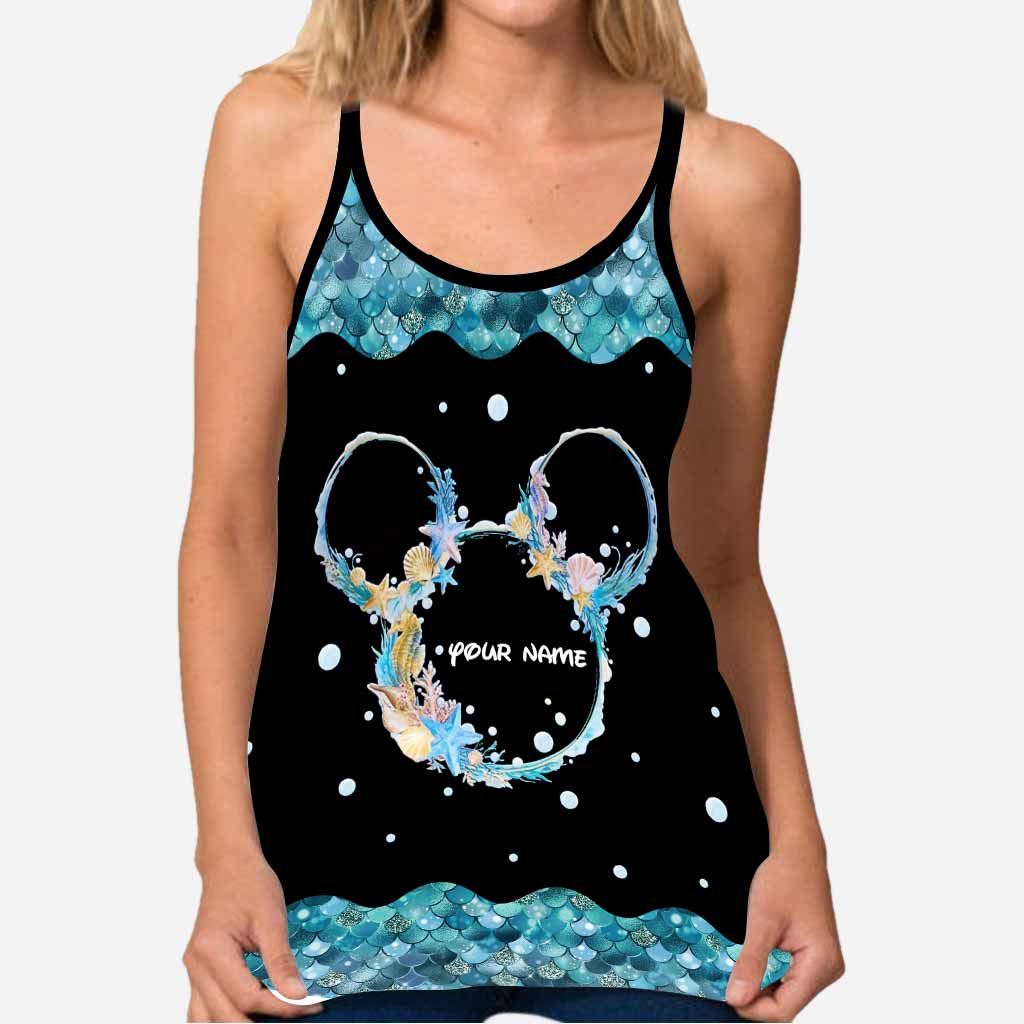 Personalized Mouse Cross Tank Top Custom Name Gift for Birthday
