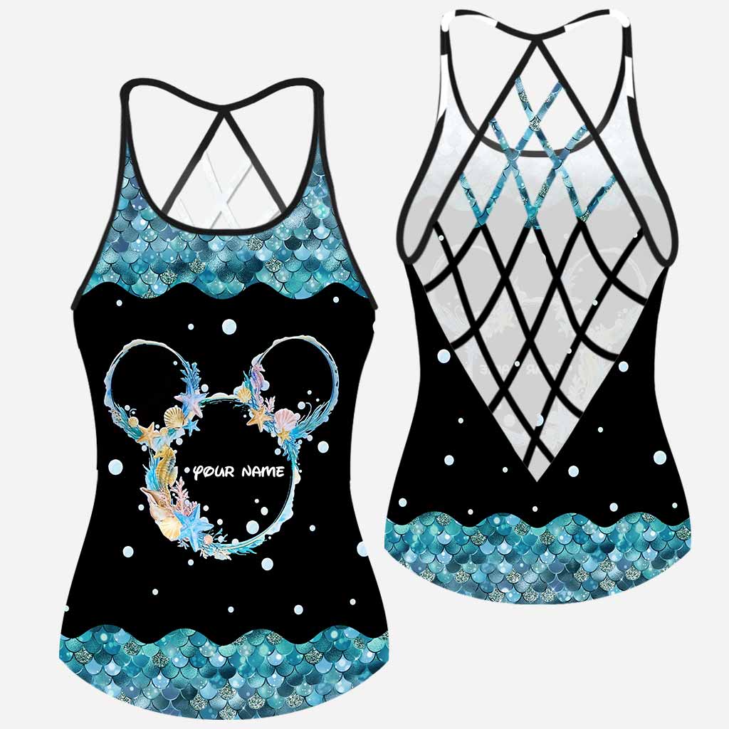 Personalized Mouse Cross Tank Top Custom Name Gift for Birthday