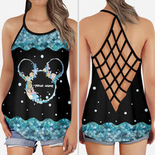 Load image into Gallery viewer, Personalized Mouse Cross Tank Top Custom Name Gift for Birthday

