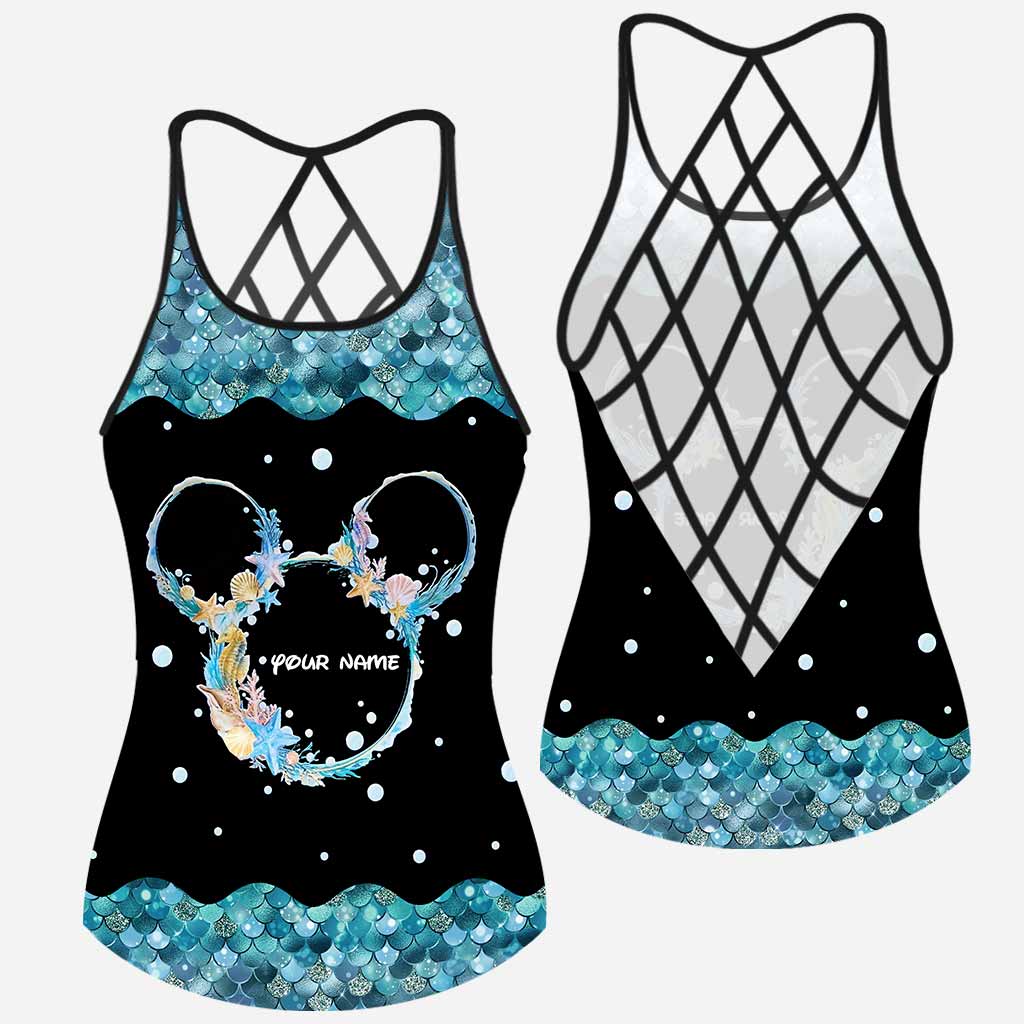 Personalized Mouse Cross Tank Top Custom Name Gift for Birthday