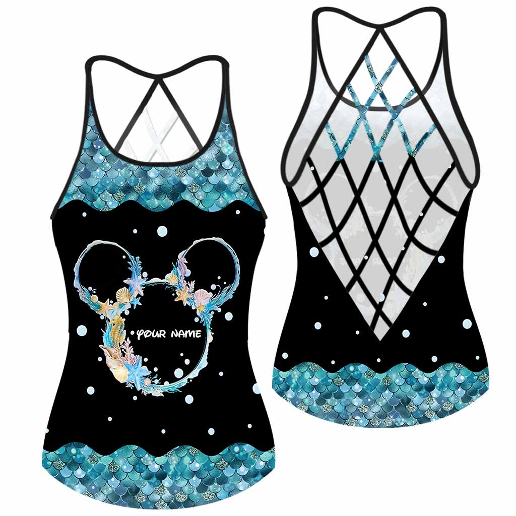 Personalized Mouse Cross Tank Top Custom Name Gift for Birthday