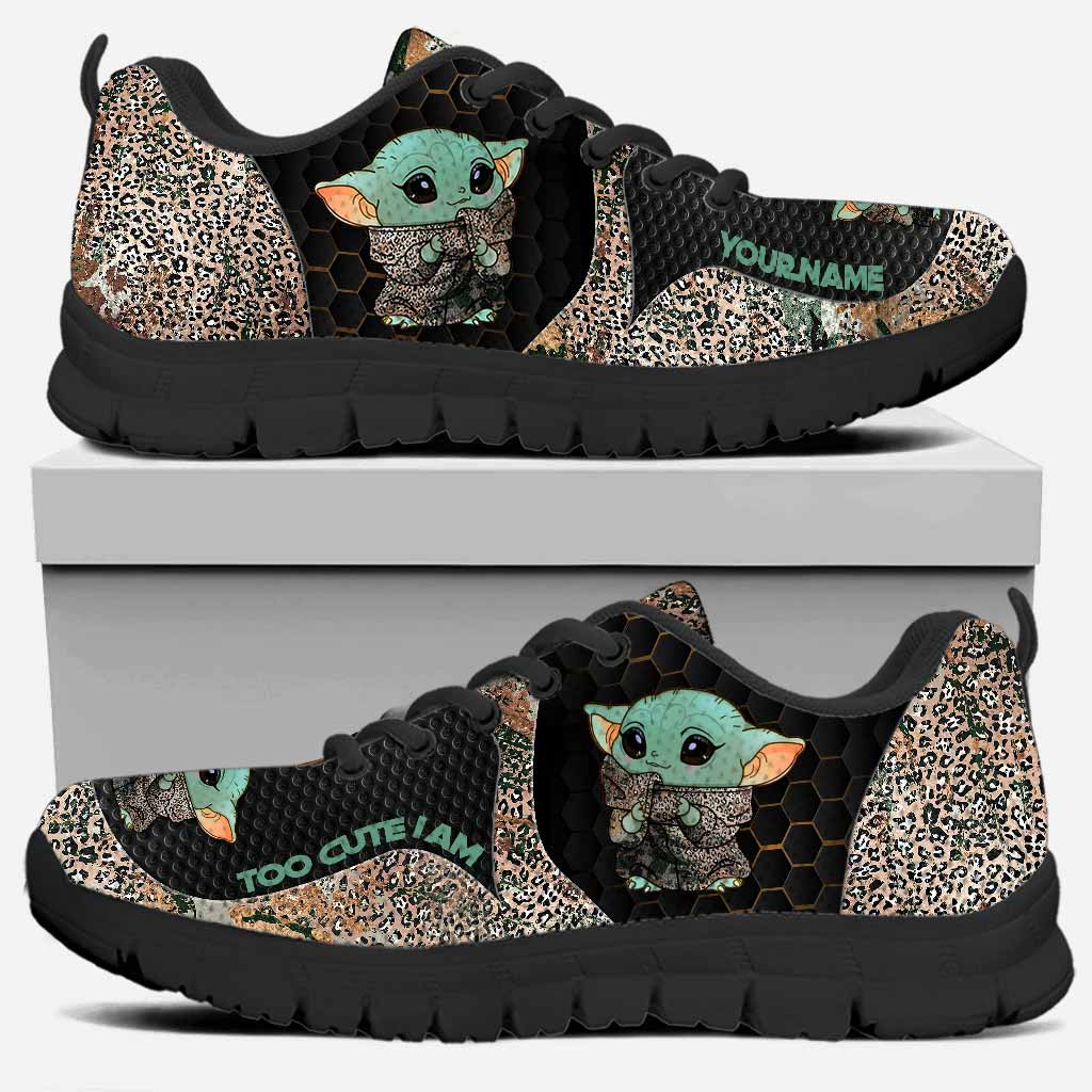 Personalized Too Cute I Am Sneakers Custom Name Gift for Kids