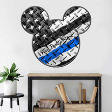 Load image into Gallery viewer, Personalized Independence Day Police Officer Metal Sign Custom Family Name
