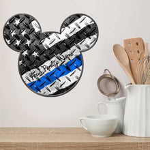 Load image into Gallery viewer, Personalized Independence Day Police Officer Metal Sign Custom Family Name
