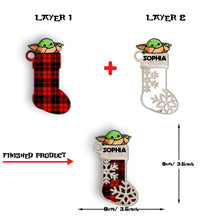 Load image into Gallery viewer, Personalized Child Stocking Christmas Ornament Custom Name Gift

