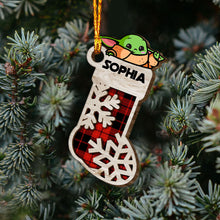 Load image into Gallery viewer, Personalized Child Stocking Christmas Ornament Custom Name Gift
