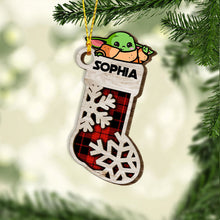 Load image into Gallery viewer, Personalized Child Stocking Christmas Ornament Custom Name Gift
