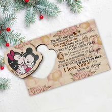 Load image into Gallery viewer, Personalized Christmas Mouse Wooden Pop Out Ornament Gift for Husband
