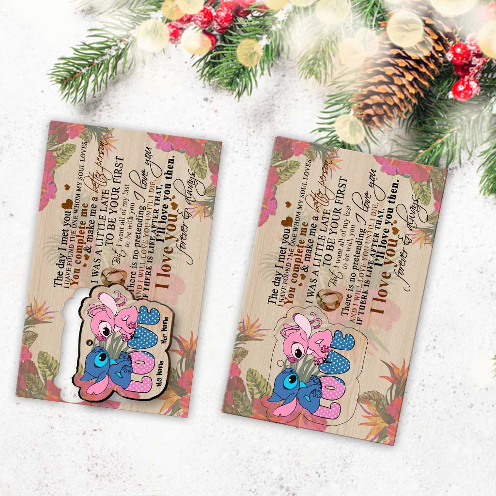 Personalized Ohana Wooden Ornament for Husband - Christmas Gift