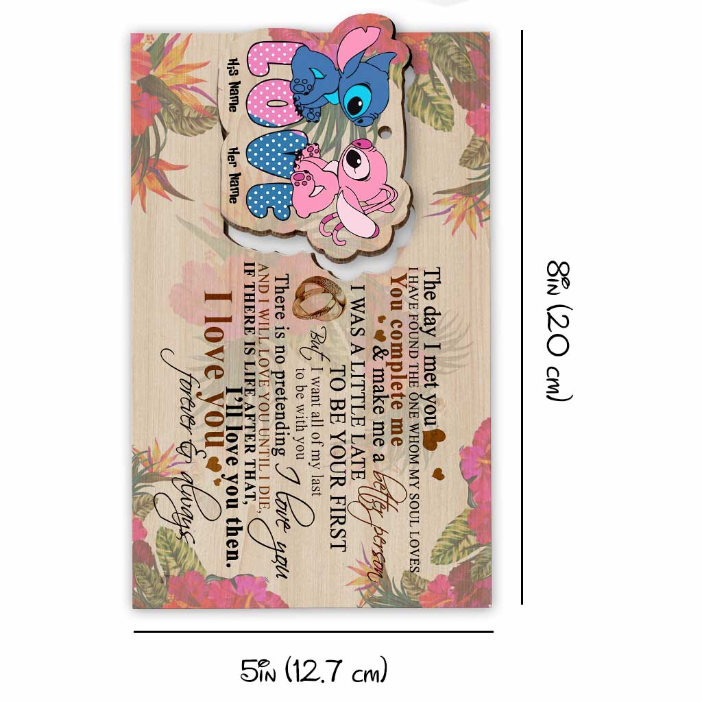 Personalized Ohana Wooden Ornament for Husband - Christmas Gift