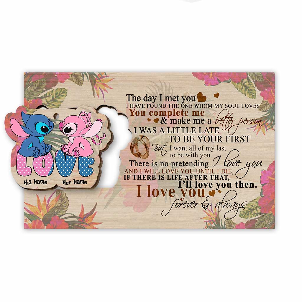 Personalized Ohana Wooden Ornament for Husband - Christmas Gift