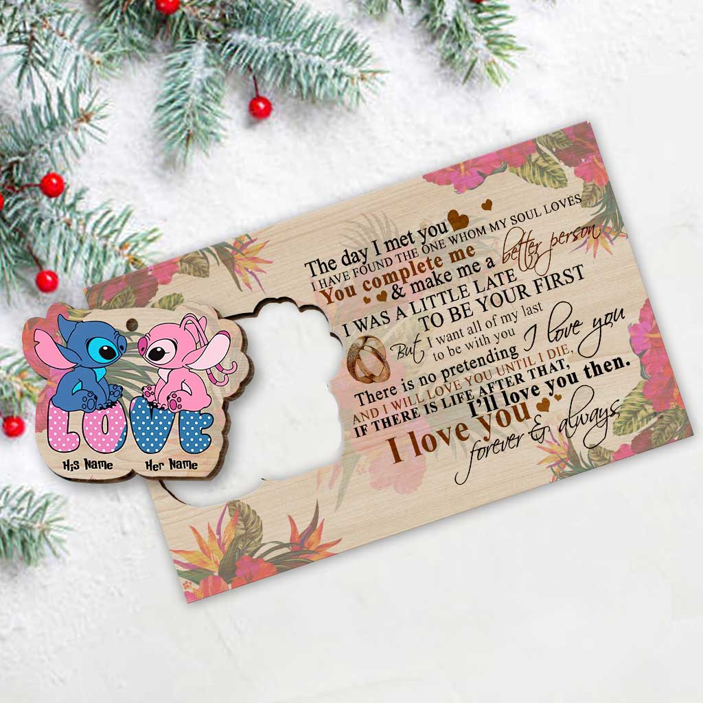 Personalized Ohana Wooden Ornament for Husband - Christmas Gift