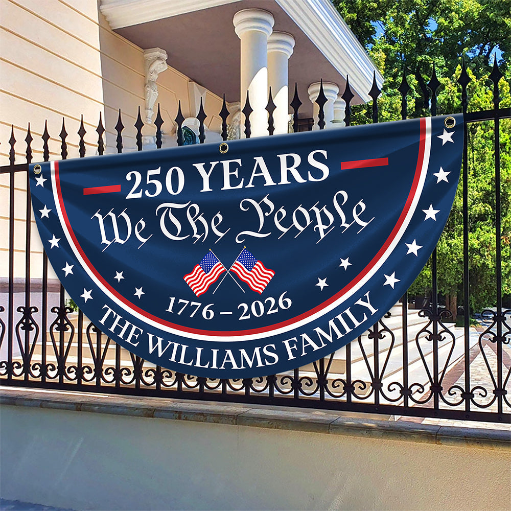 Personalized Family Name Flag 250 Years America Independence Gift