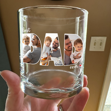 Load image into Gallery viewer, Personalized Whiskey Glass Custom Photo Gift for Dad
