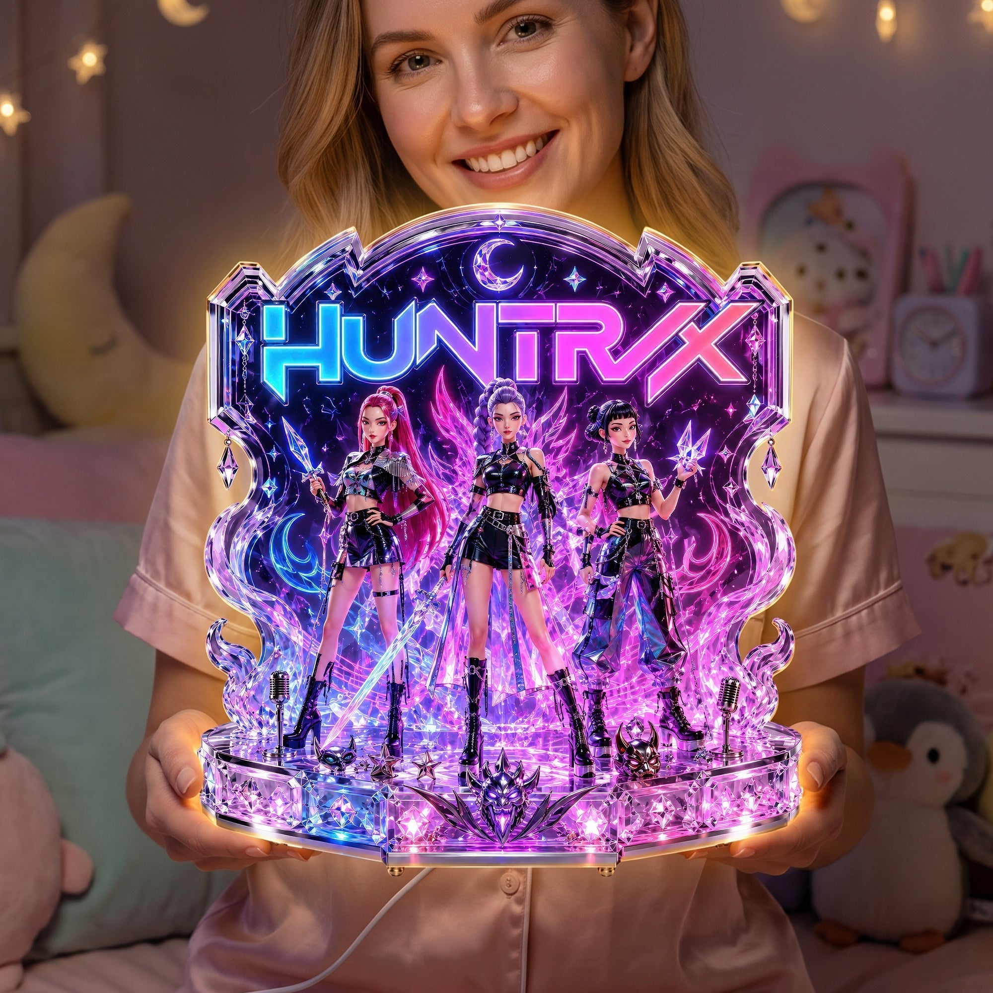 Personalized Acrylic Light Box Custom Name Gift for Kids Movie Fans