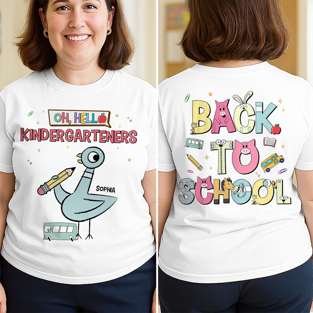 Personalized Kindergarten Back to School Shirt for Teacher