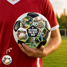 Load image into Gallery viewer, Personalized Soccer Ball Custom Photo Gift for Dad Soccer Lovers
