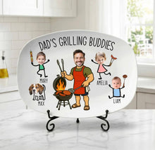 Load image into Gallery viewer, Personalized Grilling Platter Custom BBQ Tray Gift for Dad
