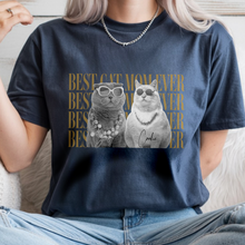 Load image into Gallery viewer, Personalized Vintage Photo Comfort Shirt Gift for Cat Dad
