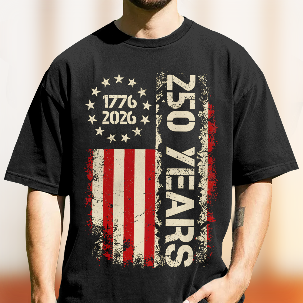 Personalized American Flag Comfort Shirt 250th Anniversary Gift
