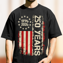 Load image into Gallery viewer, Personalized American Flag Comfort Shirt 250th Anniversary Gift

