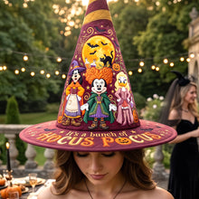 Load image into Gallery viewer, Personalized Quilted Witch Hat Custom Name Halloween Gift
