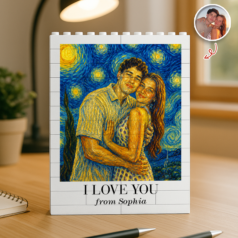 Custom Photo Building Block Art Unique Anniversary Gift for Couple