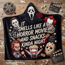 Load image into Gallery viewer, Personalized Hooded Blanket for Horror Lovers - Unique Halloween Gift
