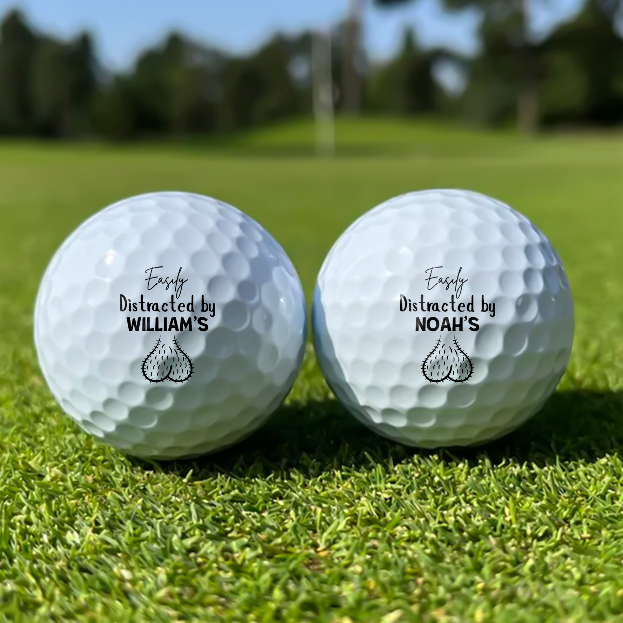 Personalized Golf Ball Easily Distracted By Golf Humor Gift for Dad