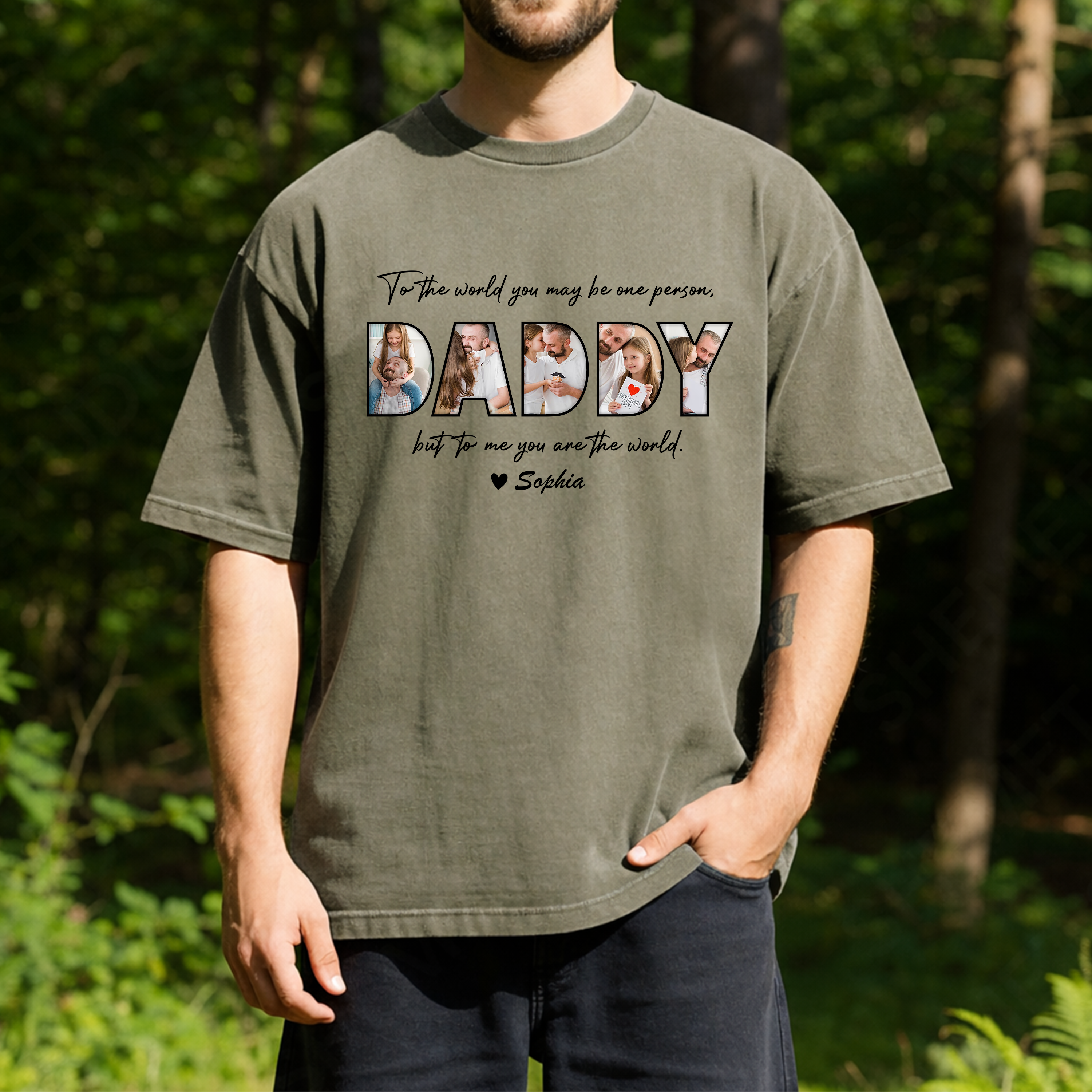 Custom Photo Comfort Shirt Gift for Dad Father's Day