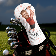 Load image into Gallery viewer, Personalized Funny Golfer Photo Golf Head Cover Unique Gift for Dad
