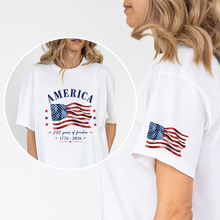 Load image into Gallery viewer, Patriotic 250 Years of Freedom T-Shirt Independence Day Gift
