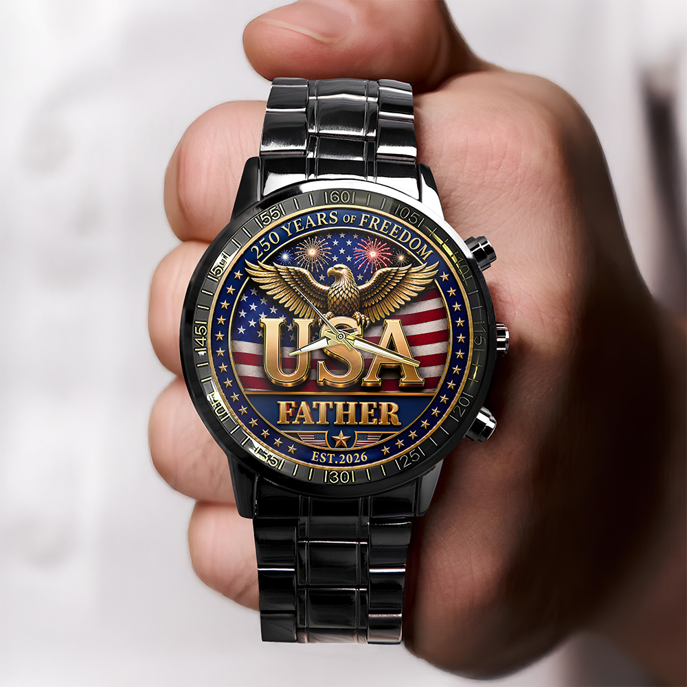 Personalized Family Photo Wrist Watch Custom Gift for Dad