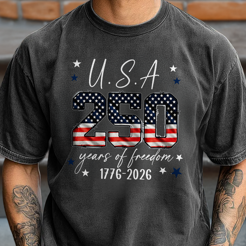 Personalized Comfort Shirt USA 250 Years Freedom Gift