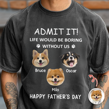 Load image into Gallery viewer, Personalized Dog Dad Comfort Shirt Custom Photo Gift
