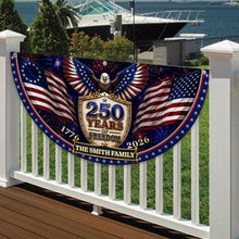 Load image into Gallery viewer, Personalized Family Name Patriotic Flag Custom 250th Birthday Gift
