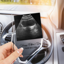 Load image into Gallery viewer, Personalized Acrylic Car Visor Clip Custom Photo Gift for Dad

