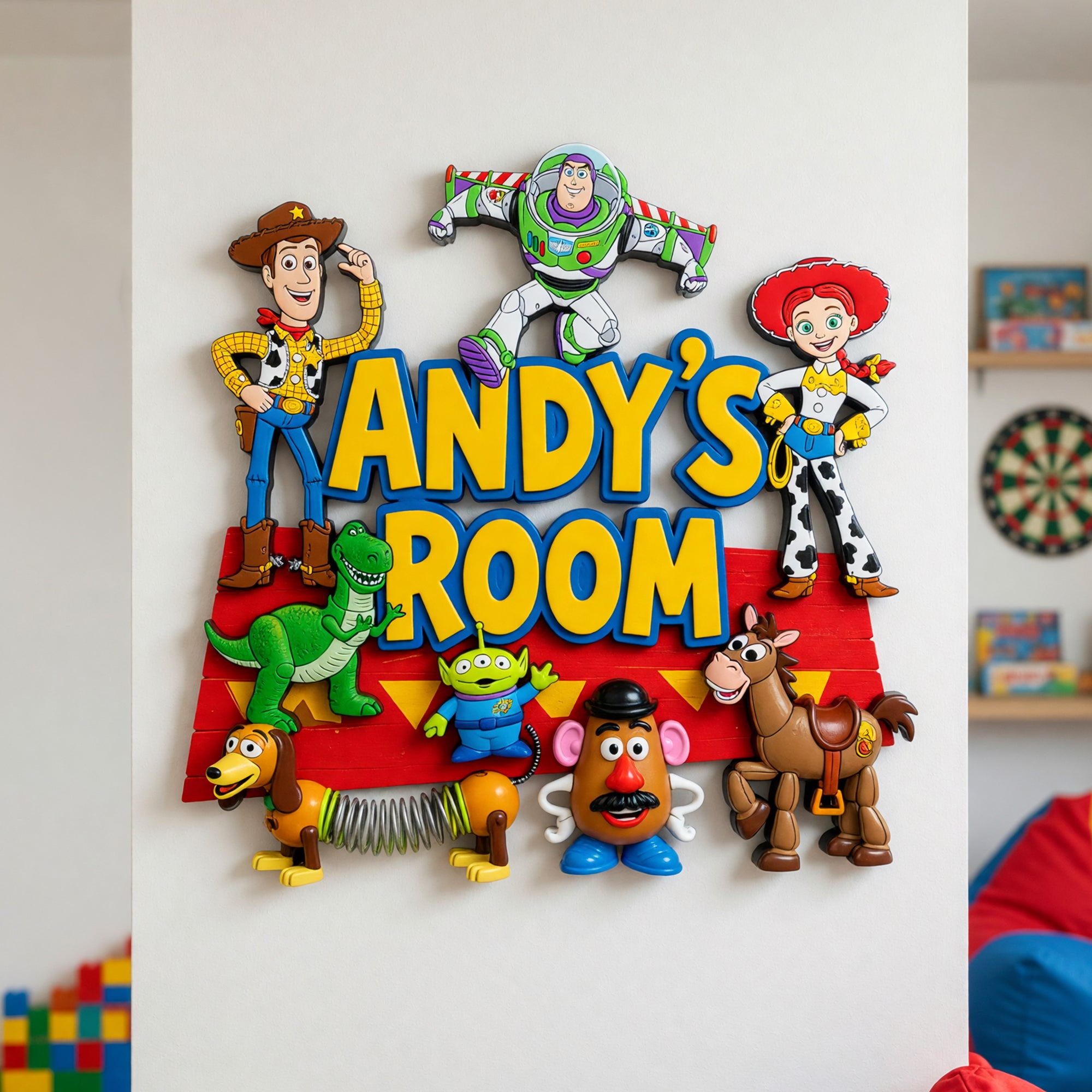 Personalized Andy's Room Wood Sign Custom Gift for Kids