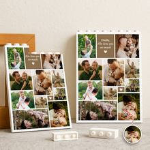 Load image into Gallery viewer, Personalized Photo Collage Puzzle Gift for Dad | Custom Name
