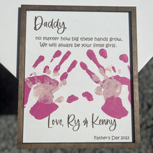 Load image into Gallery viewer, Personalized Wooden Handprint Sign Gift for Dad - Father's Day Plaque
