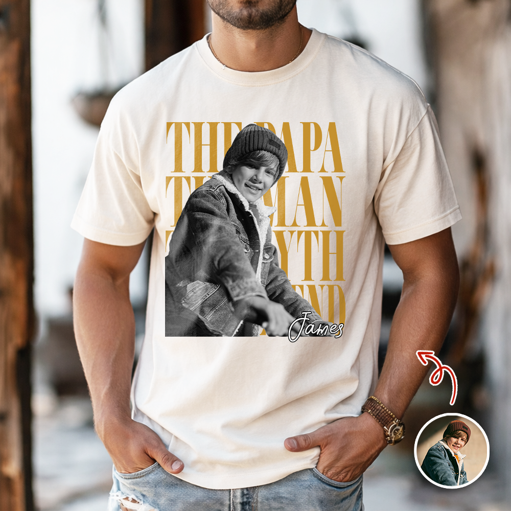 Personalized Photo Comfort Shirt Gift for Dad, Grandpa