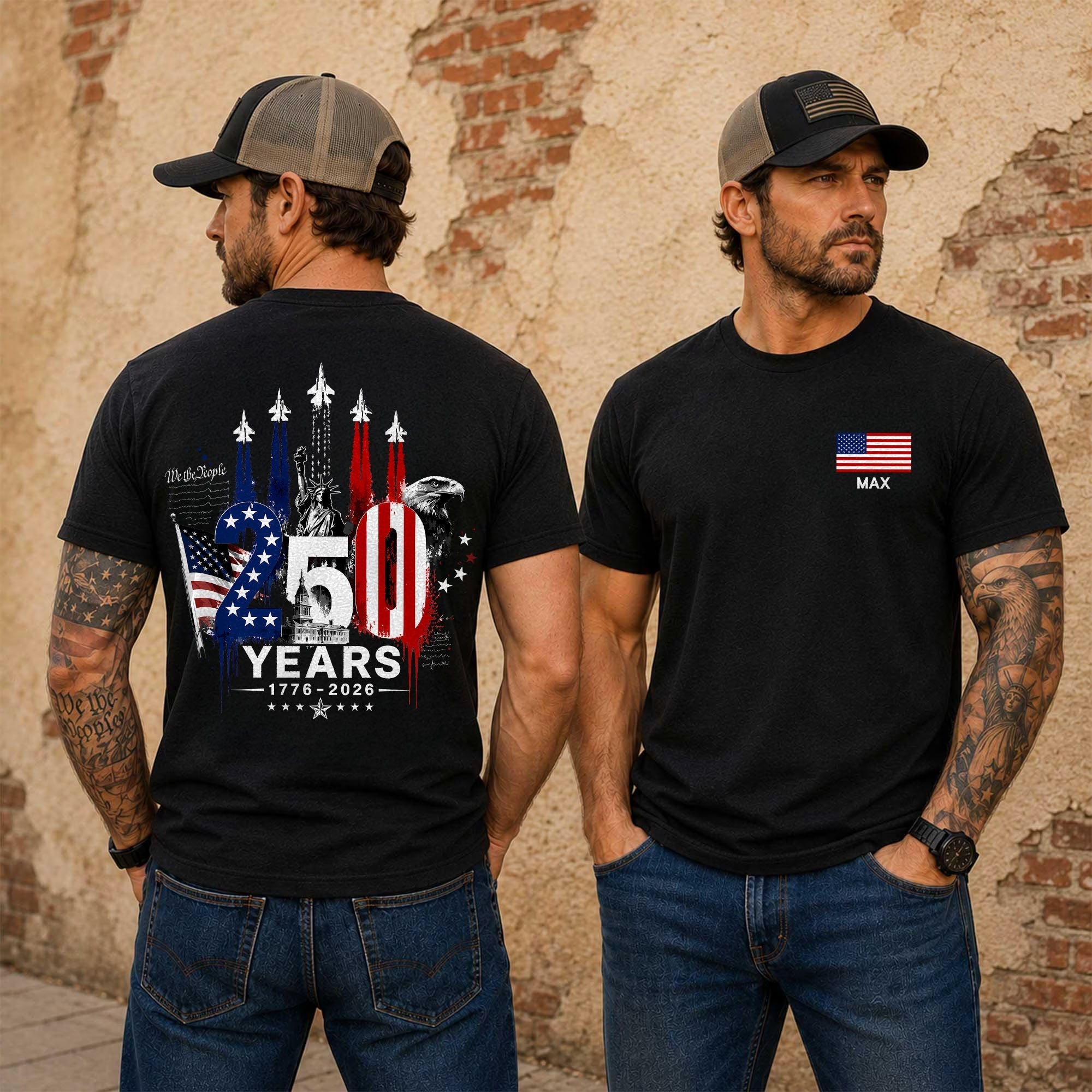Personalized American Flag Comfort Shirt Independence Day Gift for Dad