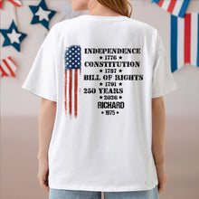 Load image into Gallery viewer, Personalized 250 Years of America Shirt Custom Name Gift for Dad
