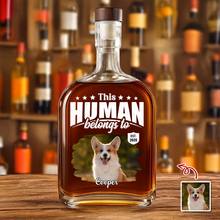 Load image into Gallery viewer, Personalized Photo Whiskey Bottle Custom Name Gift for Pet Lovers
