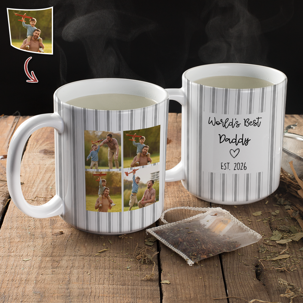 Personalized Photo Mug Gift for Dad Custom Design Father's Day