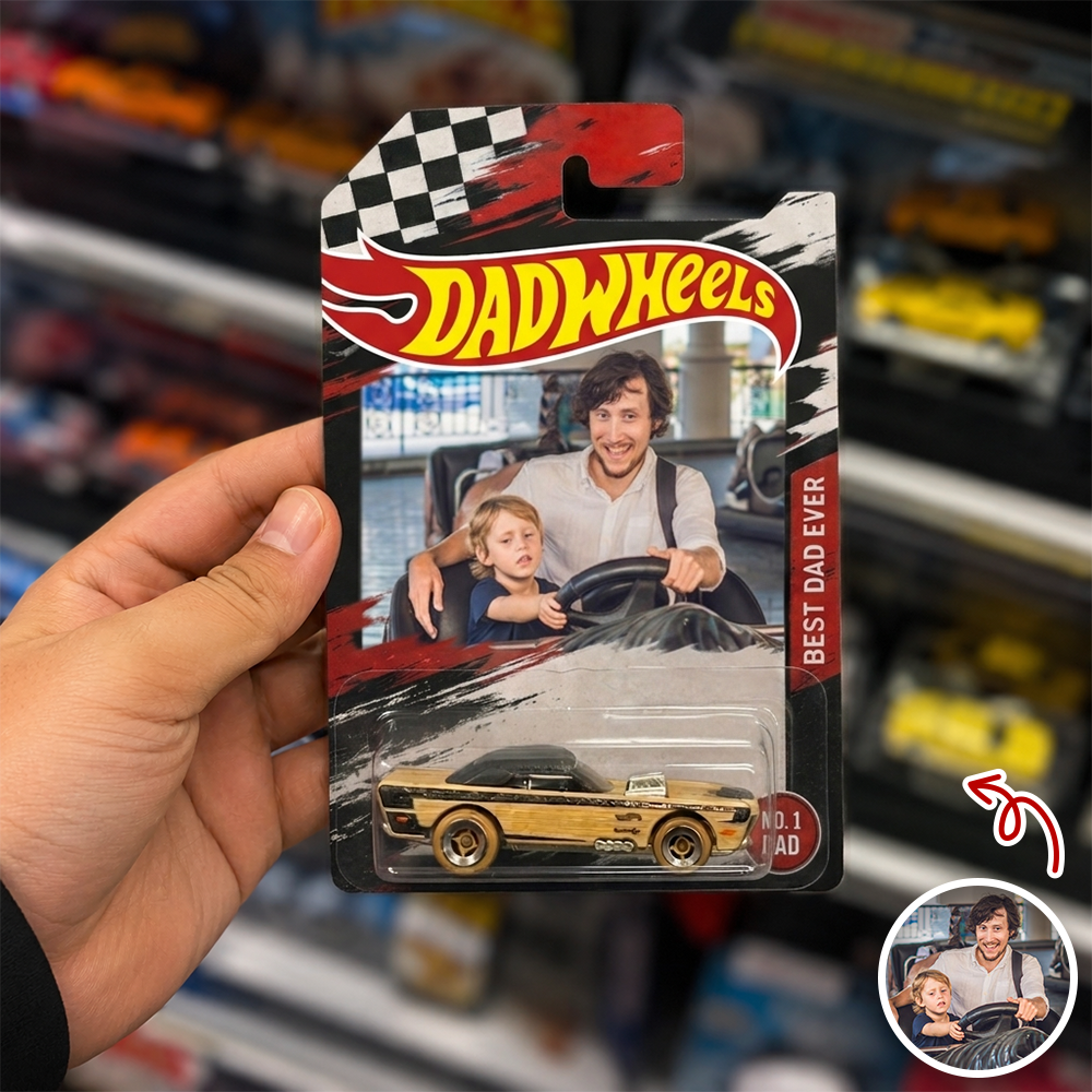 Personalized Hot Wheels Photo Gift for Dad Father's Day